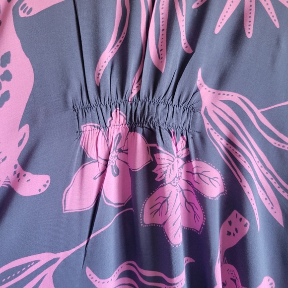 JoySpun Size Large Cheetah Bathing Suit Cover Up Navy & Purple - Picture 5 of 9